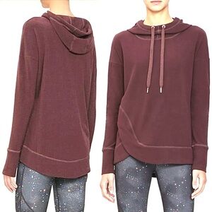 Sweaty Betty Escape Luxe Hoodie Hooded Sweatshirt Hoody Top Burgundy Wine XS